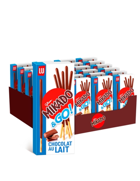 Mikado chocolate Leche Pocket Go 39gr 24uds De Lu