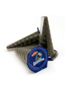 Cucurucho relleno de chocolate Negro con galleta envuelto 60uds Gerio