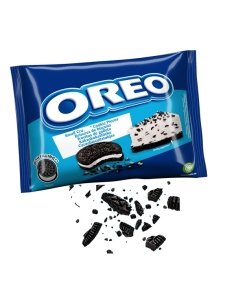 Toppings Galletas Oreo trozos para postres y Helados 400gr 12 Bolsitas