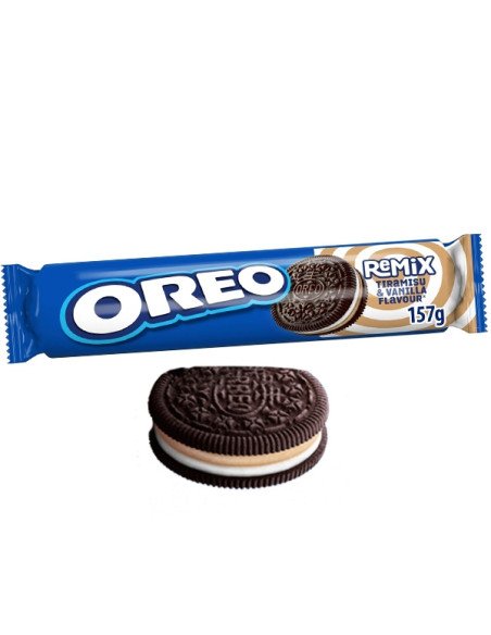 Galletas Oreo Remix Tiramisú y Vainilla 154gr 16 paquetes