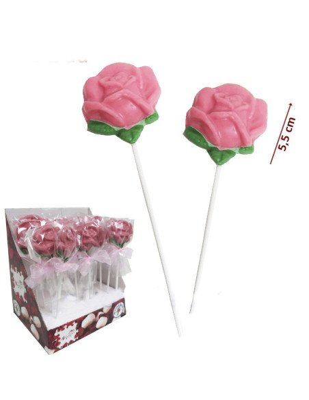 Piruleta Rosa Chocolate 18Uds Disgo