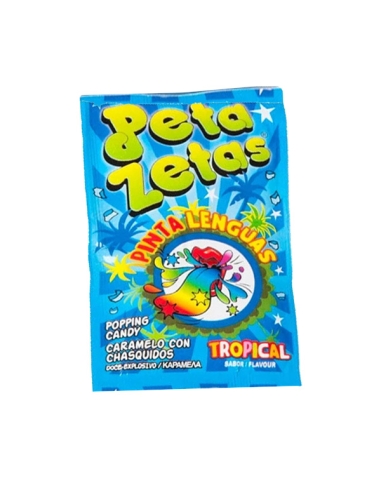 Peta Zetas Pintalenguas sabor Tropical Caramelos con Chasquidos 50uds
