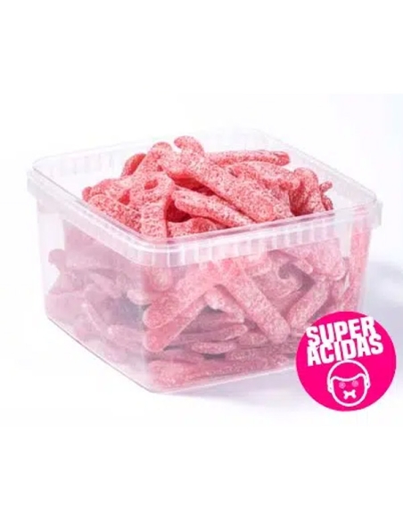 Goma ácida Super Llaves Inglesas de fresa rojas XXL 70uds Mr Flopo Pop