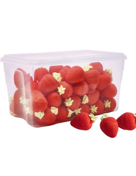 Nubes Fresones con Moña de fresa 60uds Bulgari en Tarro