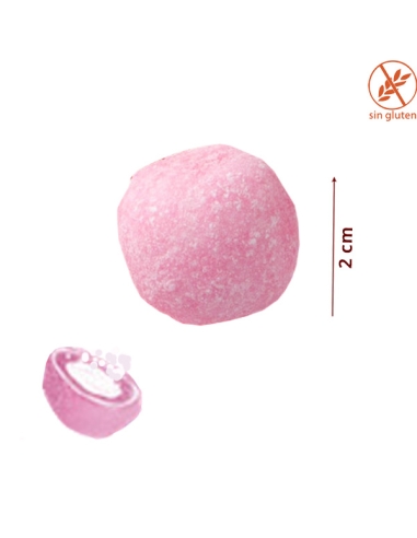 Caramelos Masticlables Duros pica Rocket Balls Fresa 200uds Frisia