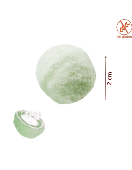 Caramelos Masticables Duros pica Rocket Balls Manzana Verde 200uds Frisia