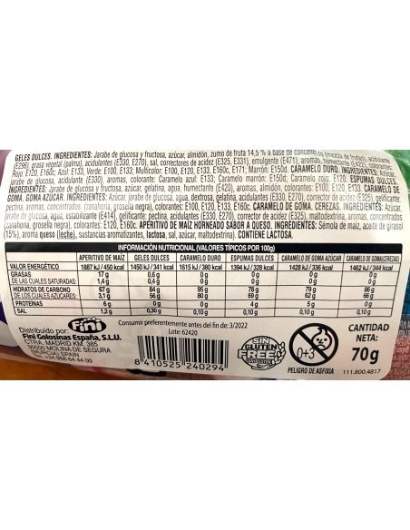 Cono Lleno Chuches Fini 70gr sin gluten