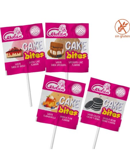 Piruletas con sabor a 4 Tartas 100uds Caramelos Cerdán