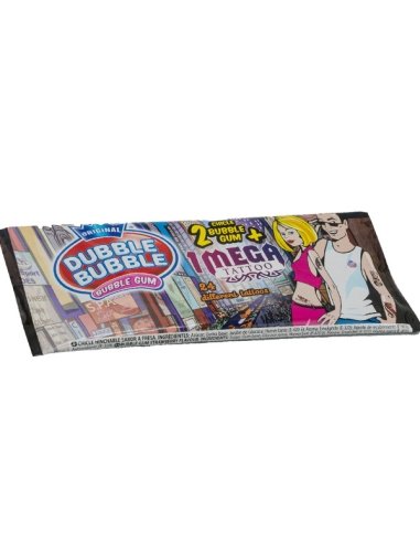 2 Chicles y 1 Mega Tattoo 24uds Dubble Bubble