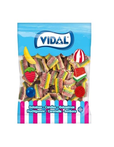 Regaliz chuches Ladrillos Multicolor rellenos 250uds Vidal Golosinas