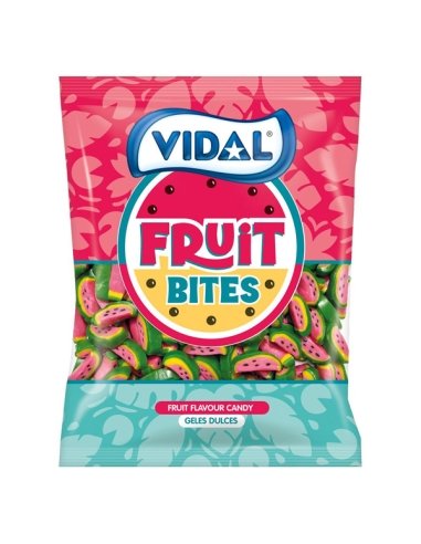 Regaliz Chuches Tajada sandía Fruit Bites 250uds Vidal Golosinas