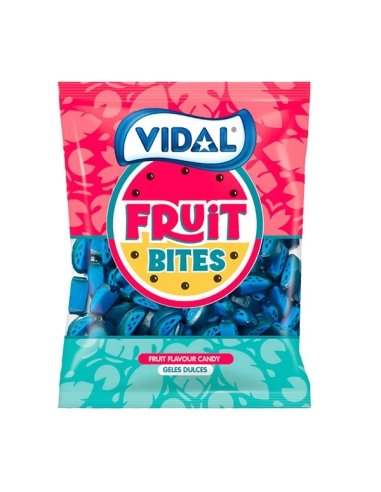 Regaliz Chuches Tajada Frambuesa azul Fruit Bites 250uds Vidal Golosinas