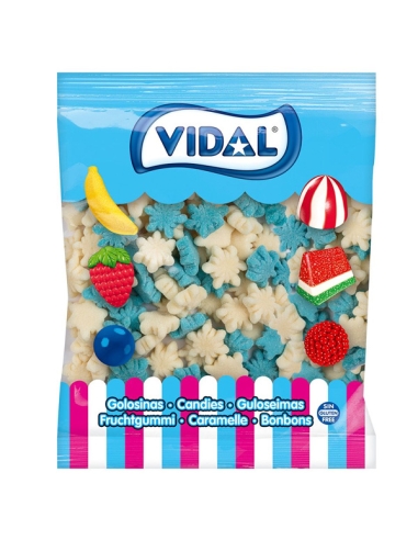 Chuches Navidad Copos de Nieve de goma (130uds) 1Kg Vidal Golosinas