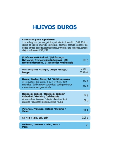 Chuches Rellenolas Huevos Duros Rellenos 75uds Vidal Golosinas