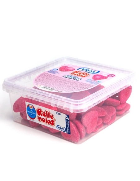 Chuches Rellenolas Corazones Rellenos Rosa Shiny Pica 75uds Vidal Golosinas