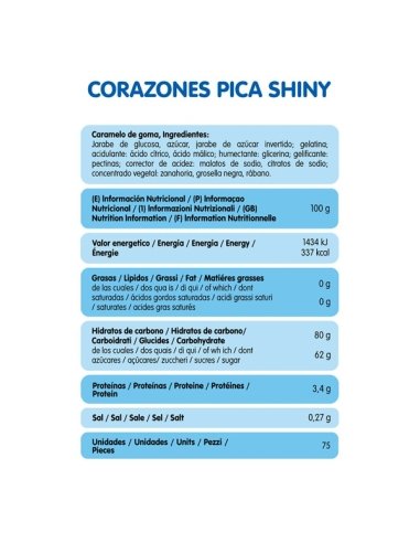 Chuches Rellenolas Corazones Rellenos Rosa Shiny Pica 75uds Vidal Golosinas