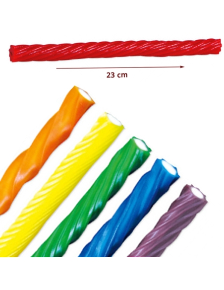 Regaliz Chuches Jumbos Torcida colores Brillo 30uds Fini Golosinas