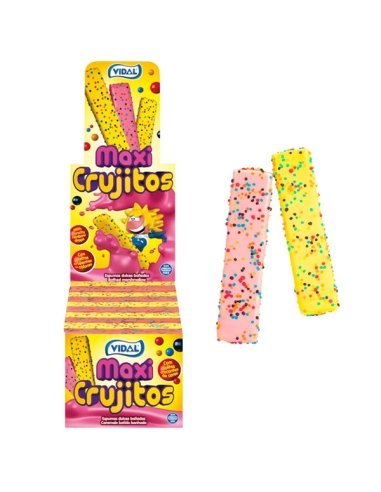 Nubes chocolateadas Maxicrujitos Fresa y Vainilla 150uds Vidal Golosinas