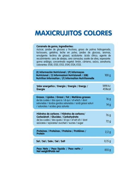 Nubes chocolateadas Maxicrujitos Fresa y Vainilla 150uds Vidal Golosinas
