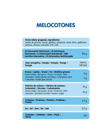 Chuches Corazón Melocotón 250uds (1,5Kg aprox)...