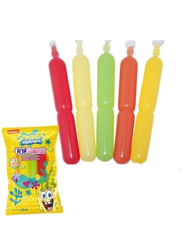 Sorbetes Lápices Snackitos Bob Esponja para congelar 20 bolsas de 10uds