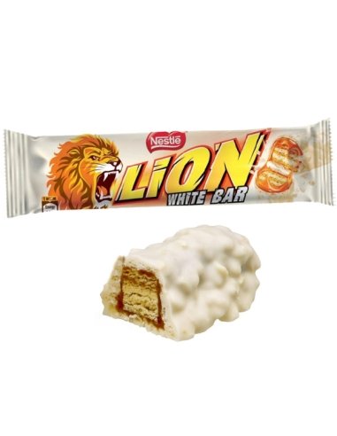 Chocolatina Barrita Lion White Chocolate Blanco 42gr 24uds Nestlé