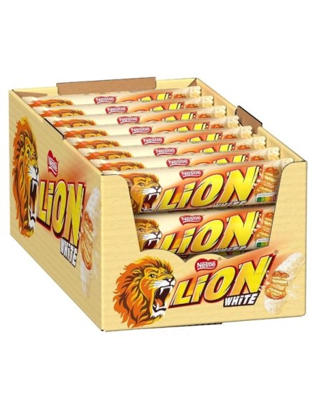 Chocolatina Barrita Lion White Chocolate Blanco 42gr 24uds Nestlé