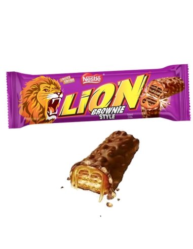 Chocolatina Barrita Lion Brownie 42gr 24uds Nestlé