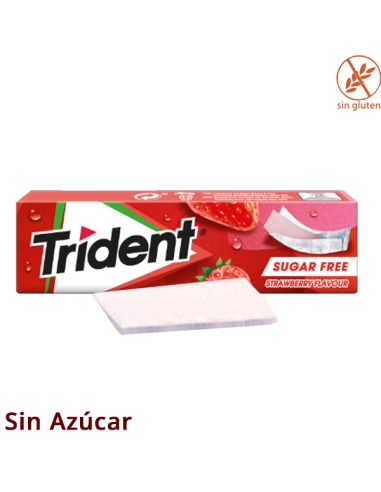 Chicle Trident en Lámina sabor Fresa 24 paquetes