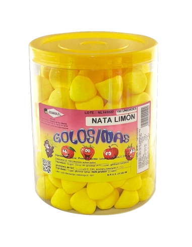 Nubes Merengue Limón y Nata amarillos 150uds Chuches Golmasa