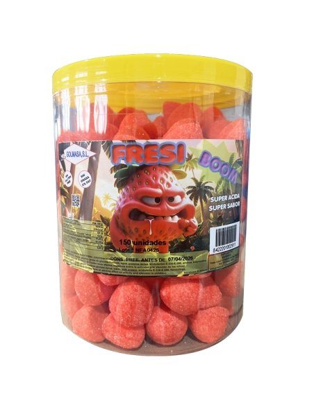 Nubes Merengue Fresi Boom fresa ácida 150uds Chuches Golmasa