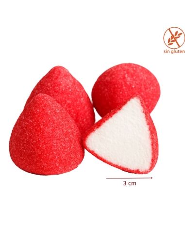 Nubes Merengue Fresa y Nata rojo 150uds Chuches Golmasa