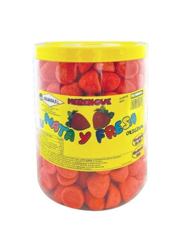 Nubes Merengue Fresa y Nata rojo 150uds Chuches Golmasa