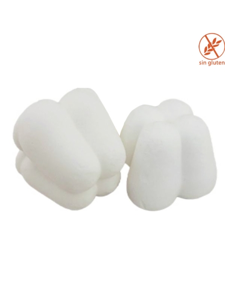 Nubes o Espuma Dulce Muelas de Dinosaurio Blanco 75uds Golmasa