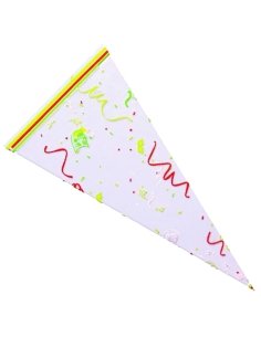 Bolsas Cono Serpentinas 100uds vacías para chuches 20x40cm