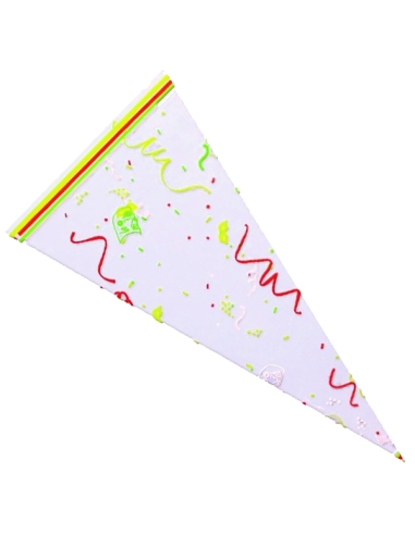 Bolsas Cono Serpentinas 100uds vacías para chuches 20x40cm