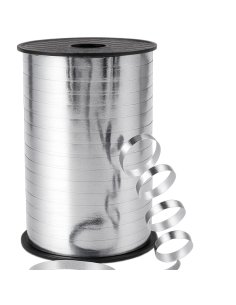 Bobina de Cinta metalizada Plata para regalos 5mm 500 Metros