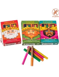 3 Cajas Chocobarritas de Reyes Magos Chocolate Navidad 57gr Simón Coll