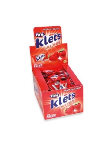 Chicles sin azúcar Klet's sabor Fresa 200uds Fini Golosinas