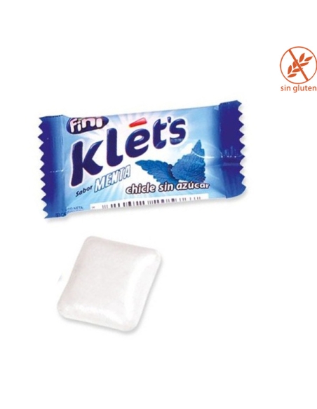 Chicles sin azúcar Klet's sabor Menta 200uds Fini Golosinas