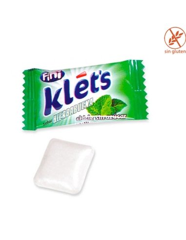 Chicles sin azúcar Klet's sabor Hierbabuena 200uds Fini Golosinas