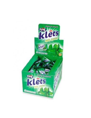Chicles sin azúcar Klet's sabor Hierbabuena 200uds Fini Golosinas