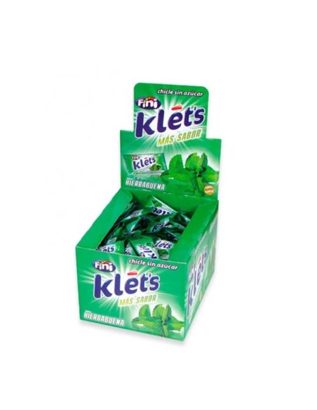 Chicles sin azúcar Klet's sabor Hierbabuena 200uds Fini Golosinas