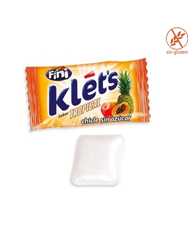 Chicles sin azúcar Klet's sabor Tropical 200uds Fini Golosinas