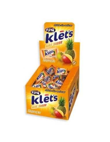 Chicles sin azúcar Klet's sabor Tropical 200uds Fini Golosinas