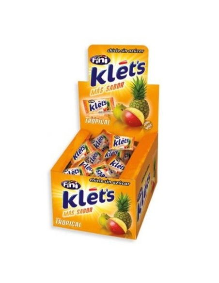 Chicles sin azúcar Klet's sabor Tropical 200uds Fini Golosinas