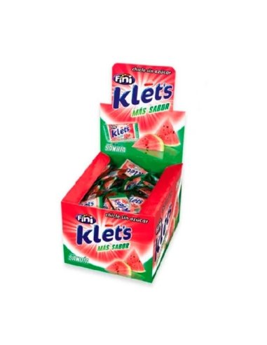 Chicles sin azúcar Klet's sabor Sandía 200uds Fini Golosinas