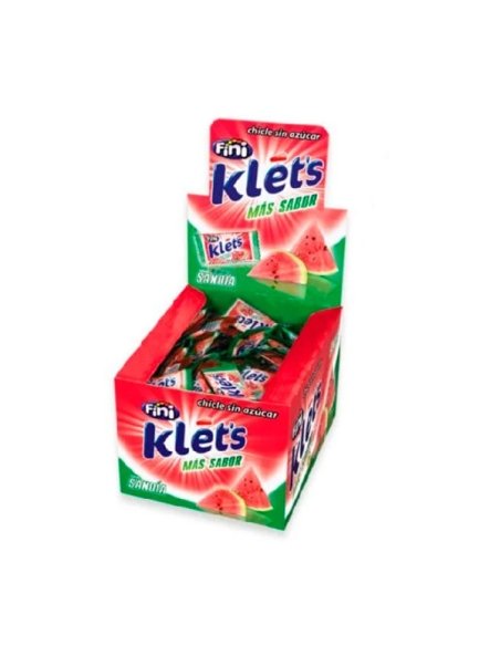 Chicles sin azúcar Klet's sabor Sandía 200uds Fini Golosinas