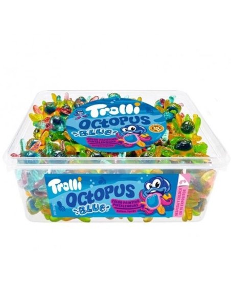 Chuches Pulpos Blue pintalenguas de goma 1Kg Trolli Golosinas
