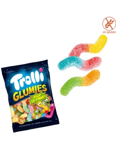 Chuches Gusanos pica goma 12 bolsitas 100gr Trolli golosinas